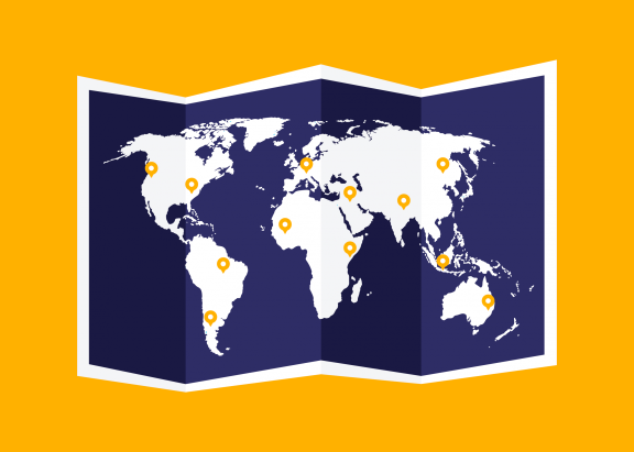 Map of activities with pins WOHD